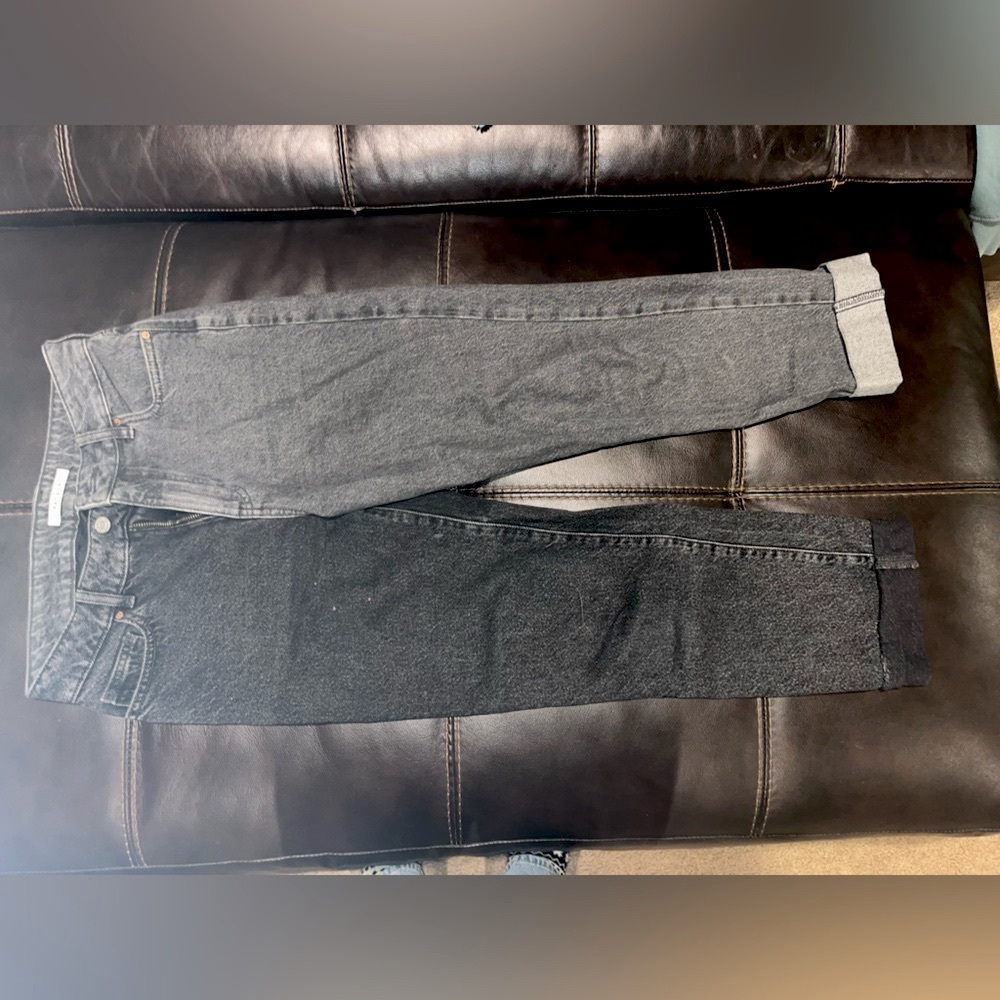 Pacsun Black 2 tone straight leg jeans